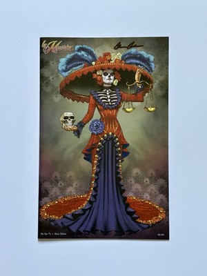 LA MUERTA PIN UPS #1 Diosa Edition LTD 99! Richard Ortiz- SIGNED/COA PULIDO RARE