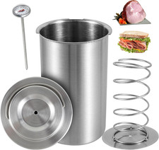 Olla de prensa de carne para hacer jamón, molde de prensa de carne delicatessen de acero inoxidable mejorado con
