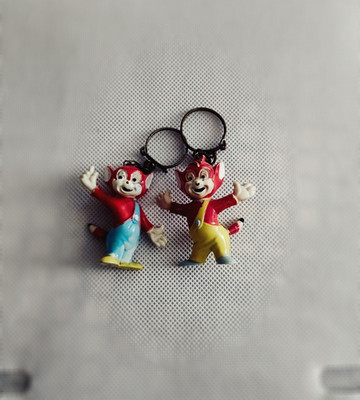 Rare Vintage Fix & Foxi Keychain Set: Fix & Lupo (Rolf Kauka)