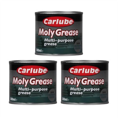 Carlube Molybdän 2 Mehrzweck Moly Fett Schutz Schmiermittel 500g x3
