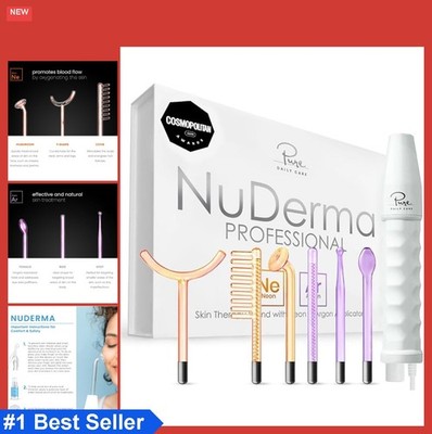 High Frequency Facial Wand 6 Neon Argon Wands Anti Aging Skin Tightening Acne