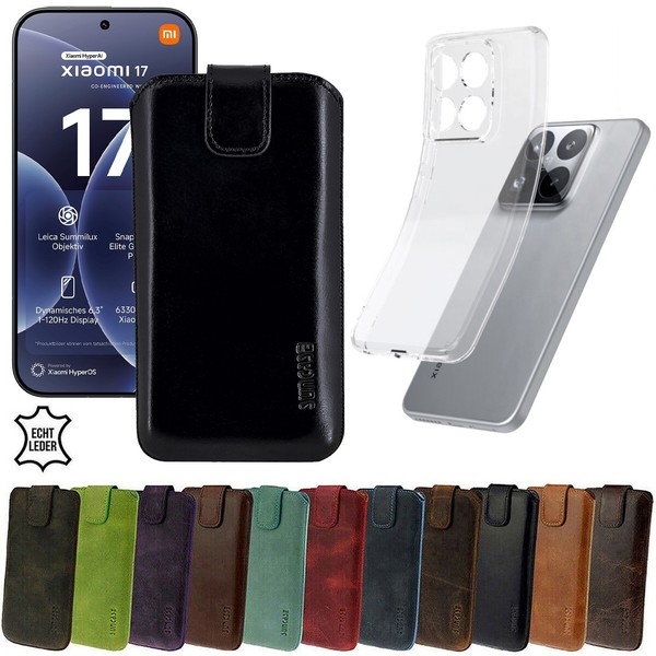 Funda Suncase De Cuero Real Con Funda Silicona Para Xiaomi 17 5G
