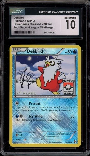 Pokemon Delibird 2nd Place Pokemon League Challenge Crosshatch Holo #38 CGC 10