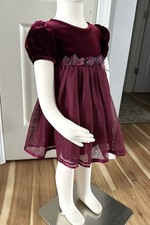Vintage 18 Months Velvet Dress, Infant Baby Girls Holiday Outfit