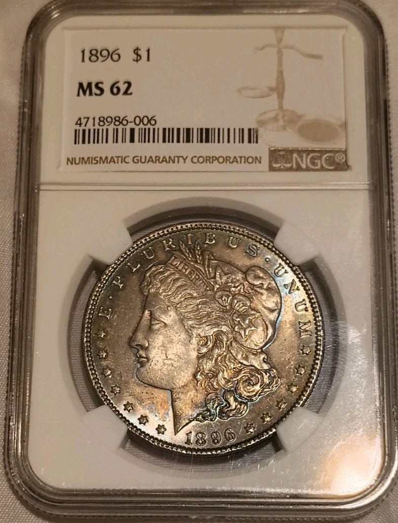 1896 P Morgan Silver Dollar NGC MS62 Monster Toner!!! | eBay