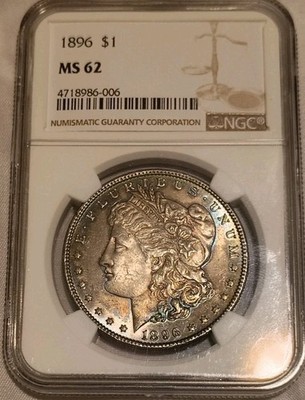 1896 P Morgan Silver Dollar NGC MS62 Monster Toner!!! | eBay