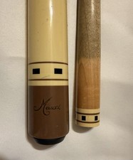 Vintage Meucci Original Pool Cue 2 Piece Birdseye Maple Irish Linen USA