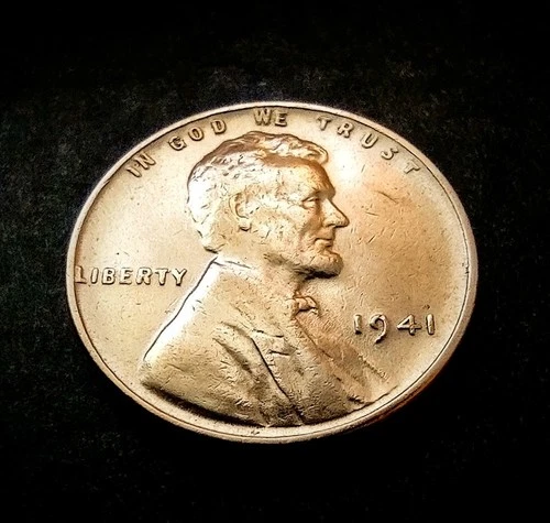 1941  Lincoln Wheat 1 Cent  Penny  VINTAGE   Good Condition   FREE SHIPPING