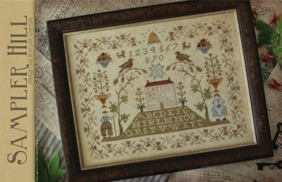 Sampler Hill Kreuzstich Muster Primitiv Garten ABC Vögel Landhaus