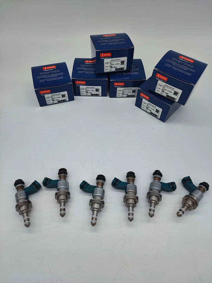 23250-31020 6x Fuel Injectors for Lexus IS250 GS300 2006-2015 2.5L 3.0L V6 Foto 3 de 4