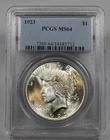 1923 Peace Silver Dollar - PCGS Certified MS64 !!