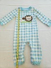 Busy Bees Smocks Boutique Lion Baby Boys Blue Plaid LS Romper Jumpsuit 18 Months — photo 8