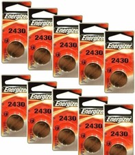 10 Energizer 2430 ECR2430 CR2430 Lithium 3-Volt Coin Cell Batteries