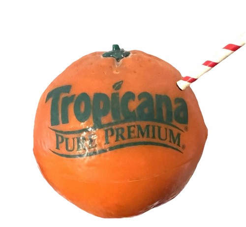 Tropicana Orangensaft AM/FM Transistorradio Vintage Werbung FUNKTIONIERT - Bild 2 von 3