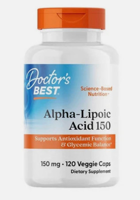 Doctor'ss Best Alpha Lipoic Acid 120 Veg Caps 150 Mg EXP 04/2026