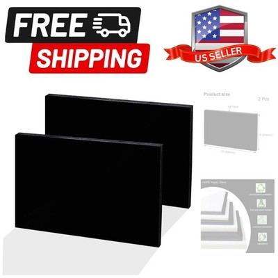 High-Density Polyethylene HDPE Plastic Sheet 1/8'' Thick 8'' X 12''- Black HDPE ...