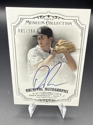 2012 Topps Museum Collec Archival Autographs Drew Pomeranz #AA-DP /299 (AU, RC)