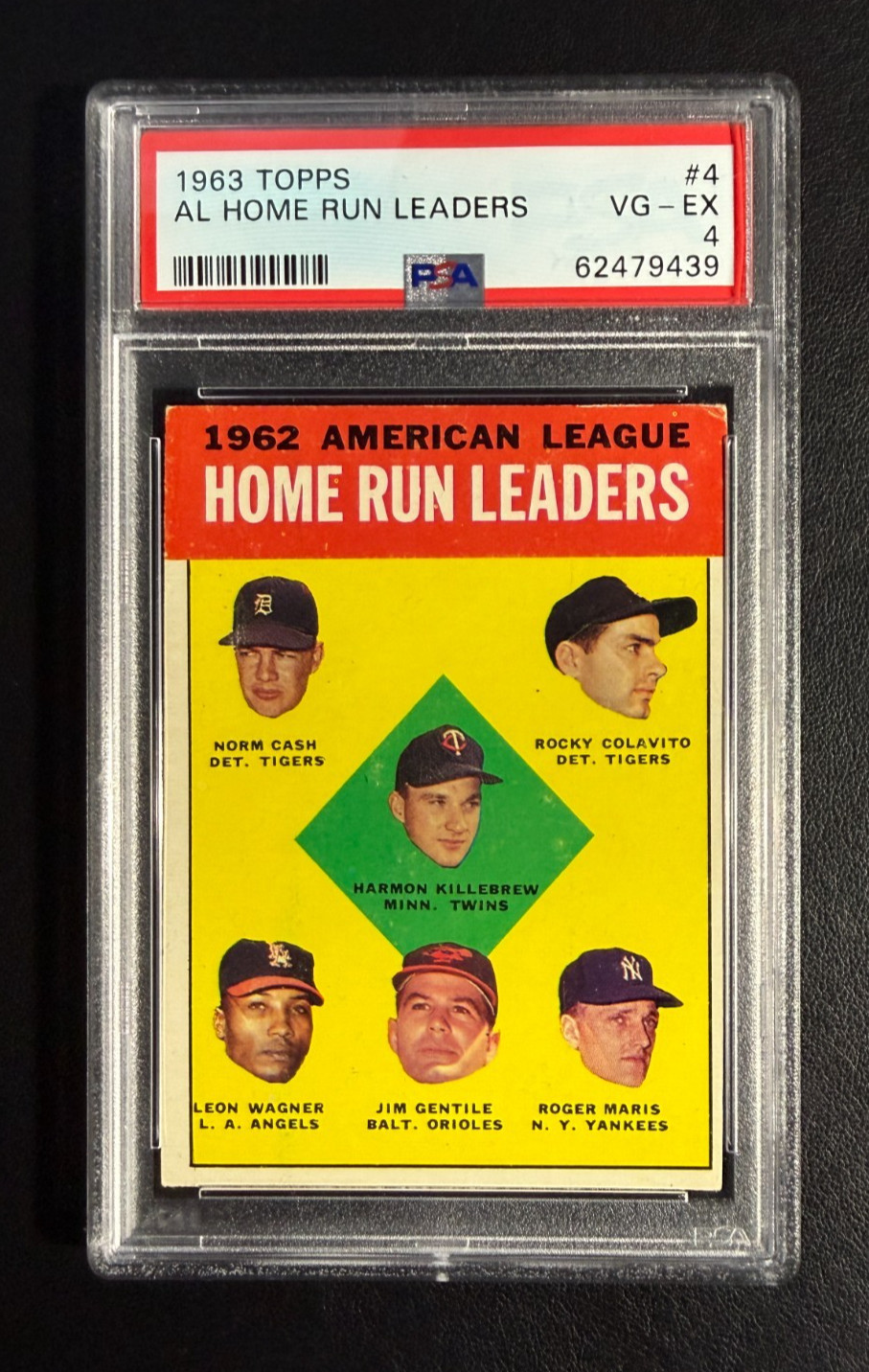 1963 Topps TOPPS #4 Al Home Run Leaders front