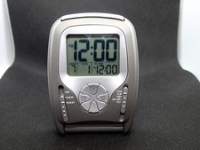 LCD Digital Fold-Up Travel Alarm Clock Tested, Works, AAA battery required