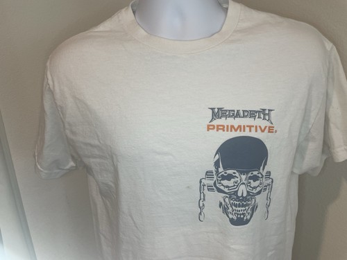 Camiseta Primitive X Megadeth Mediana Blanca Calavera P RARA - Imagen 2 de 9