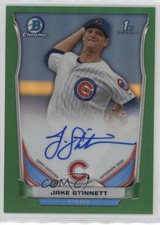 2014 Bowman Draft Chrome Pick Green Refractor 66/99 Jake Stinnett Auto c5b