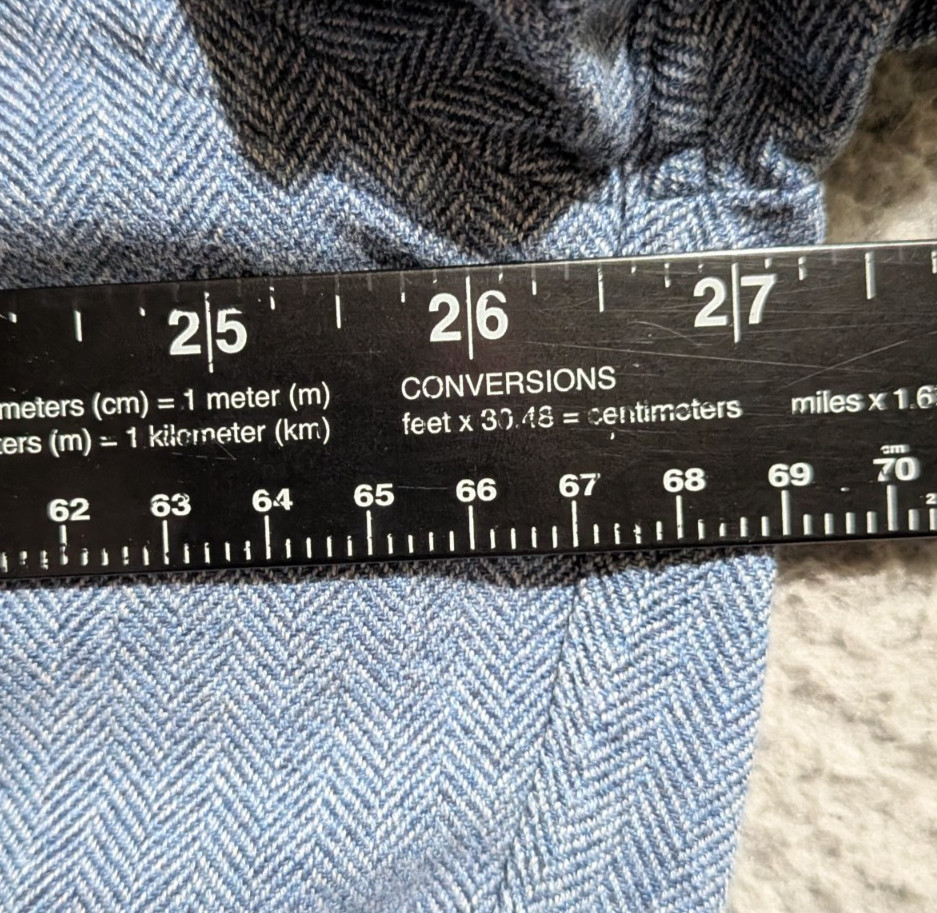 Faconnable Men`s Blue Herringbone Button Down Lon… - image 9