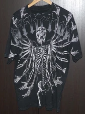 NEW Affliction Men Ken Carson X Gorecore Obsidian T Shirt Size XL Distressed