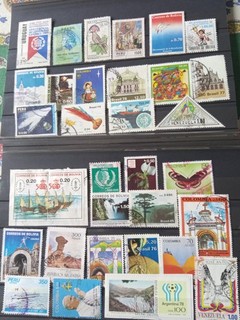 Lot de timbres oblitérés d' AMERIQUE du SUD