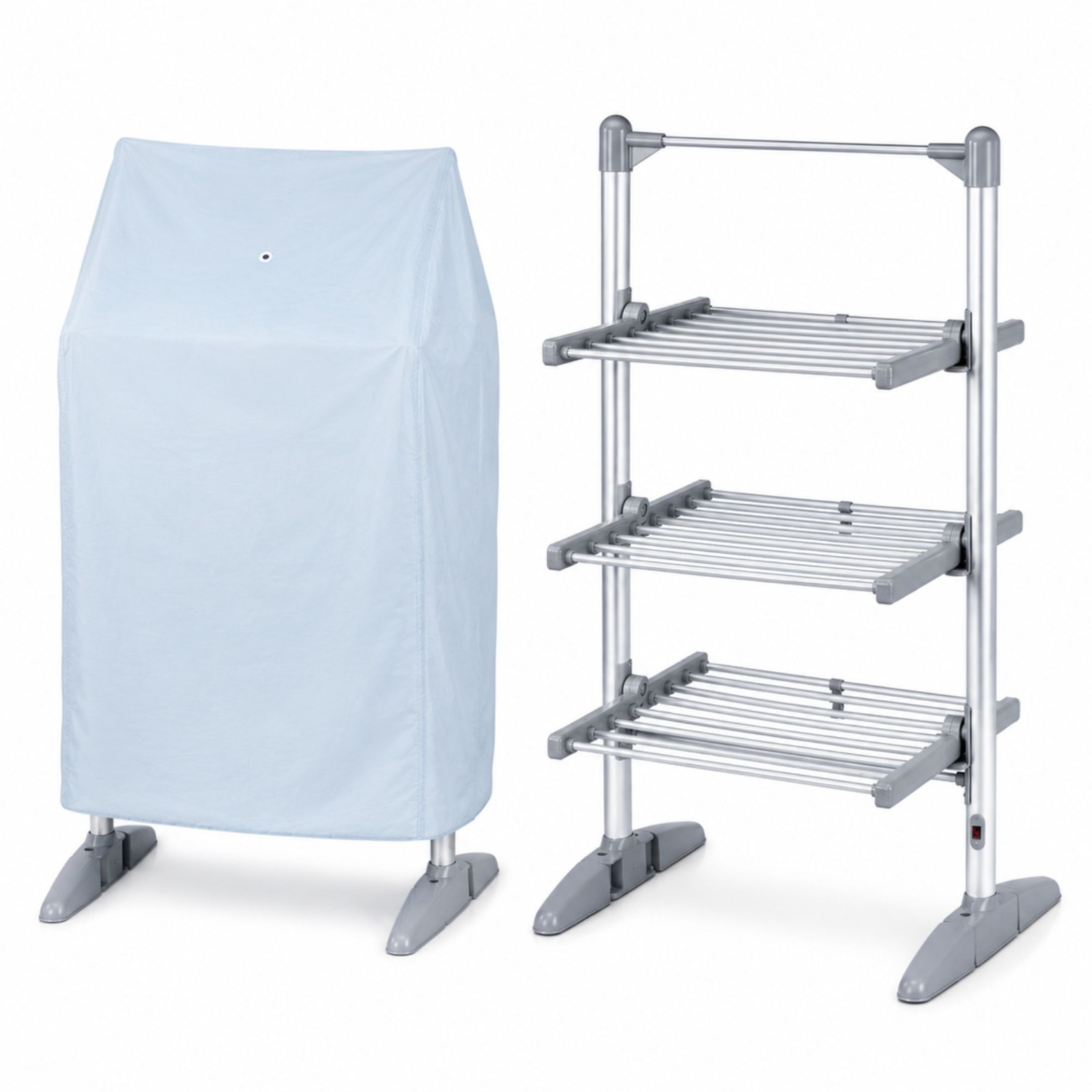 GlamHaus EcoDry Electric Heated Airer - 11.2m, Silver - Image 2