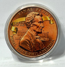 Copper Memorial Lincoln Final Penny Copper Memorial Lincoln Final Penny , ONE CE
