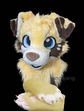 Fursuit Long Fur Husky Fox Mascot Head Party Halloween Fur Cosplay-Promotion