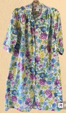 Models Coat Vintage 10P Floral House Dress Embroidered Pockets Pearl Snap