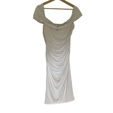 Dazzling white sz s off the shoulder double lined bodycon dress comfortable