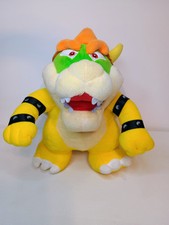 RARE Bowser SUPER MARIO BROS SE601-186 Made in China HTF Plush Nintendo Stuffed