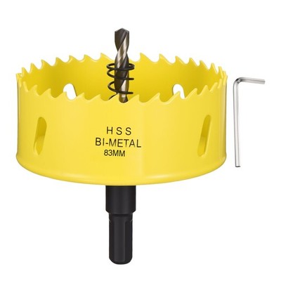 How Saw Kit 3-17/64'' Cutting Diameter Bi-Metal M42 High Speed Steel Yellow