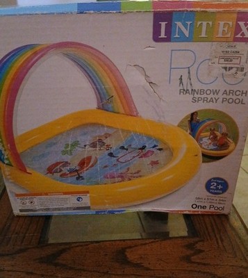 Intex RAINBOW ARCH  Inflatable Kids SPRAY Pool 58' X 51'' X 34'' Ages 2+