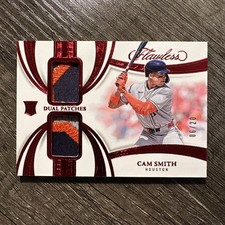 Cam Smith 2025 Panini Flawless #DP-CS Dual Patches Ruby Rookie RC 06/20 Astros