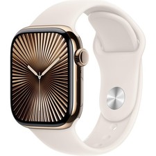 Apple Watch Series 10 GPS + Cellular 42mm con cassa Titanio oro e Starlight Spo