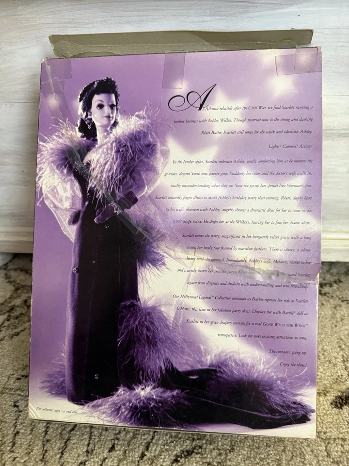 1994 年美泰芭比娃娃 斯嘉丽·奥哈拉 #12045 好莱坞传奇系列 阅读 — 第 3/3 张图片