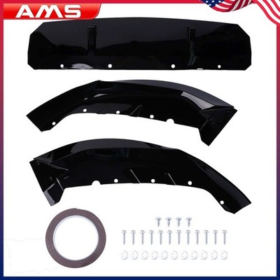 For BMW 5 Series G30 M Sport 2021-2023 Gloss Black Front Splitter Lip Spoiler US