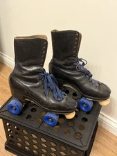 Betty Lytle Styled By Hyde Roller Skates Size 6 Chicago Plates Black Leather