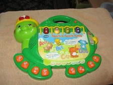 VTech Touch  Teach Sea Turtle Interactive Learning Book - Green w Lights Sounds