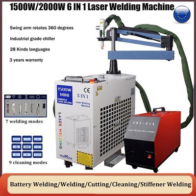 6 in 1 Batterie Schweißer Faser Laser Schweißen Schneiden Reinigungsmaschine