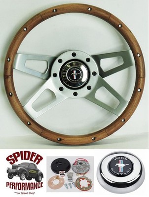 1970-1978 Mustang Mustang II wood steering wheel PONY 13 1/2'' WALNUT