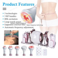 New 80K 6 in1 Body Slimming Machine Facial Massager Skin Tighten Face Lifting