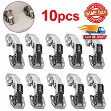 10x 90 Degree Easy Mount Concealed Kitchen Cabinet / Cupboard Sprung Door Hinges