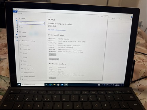 Microsoft Surface Pro i5-7a generazione 8 GB Ram 256 GB SSD Windows 11 tastiera tablet - Foto 4 di 5