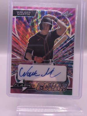 2023 Leaf Flash Walker Martin Color SILVER WAVE AUTO AUTOGRAPH RC /7 GIANTS