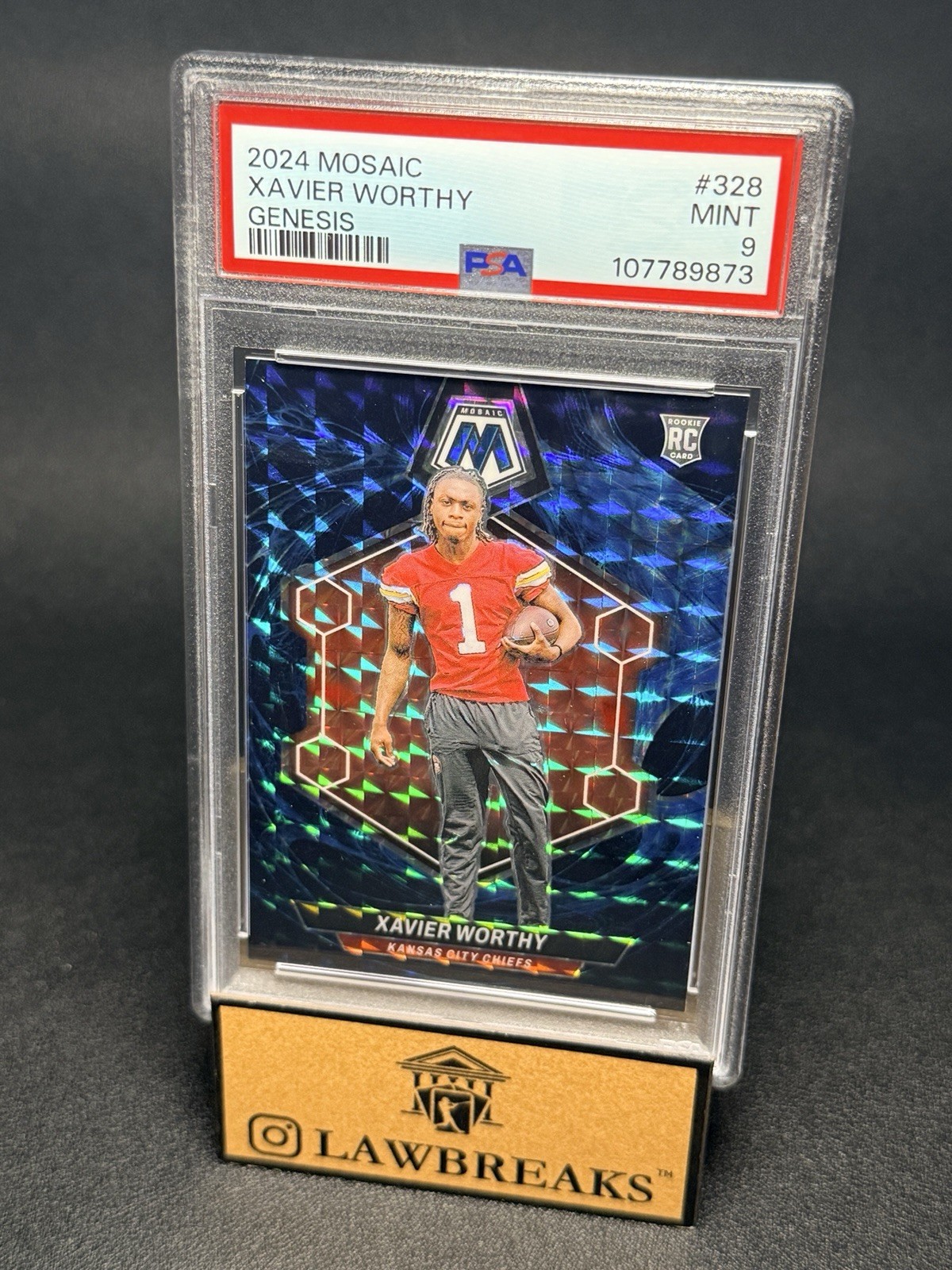 2024 PANINI MOSAIC GENESIS - ROOKIE RC #328 - XAVIER WORTHY - PSA MINT 9