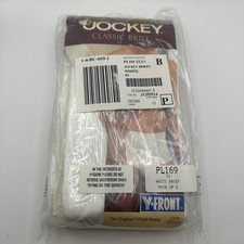 Vintage Jockey Y-Front Briefs Classic Size 52 White Pack of 2